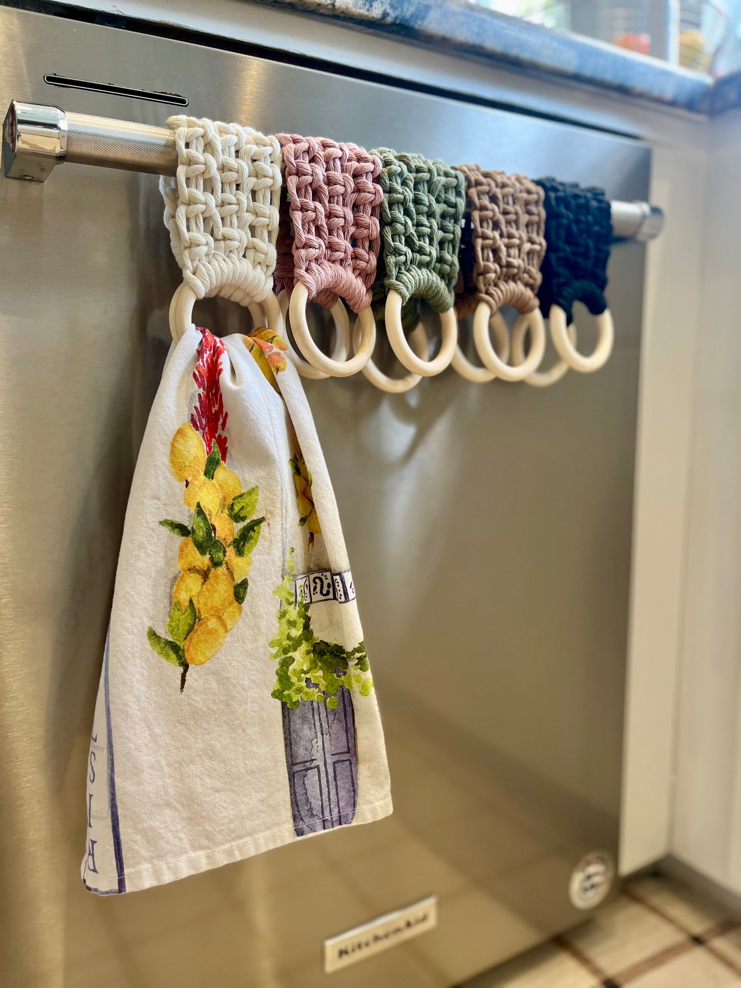 No Slip Macrame Towel Holder