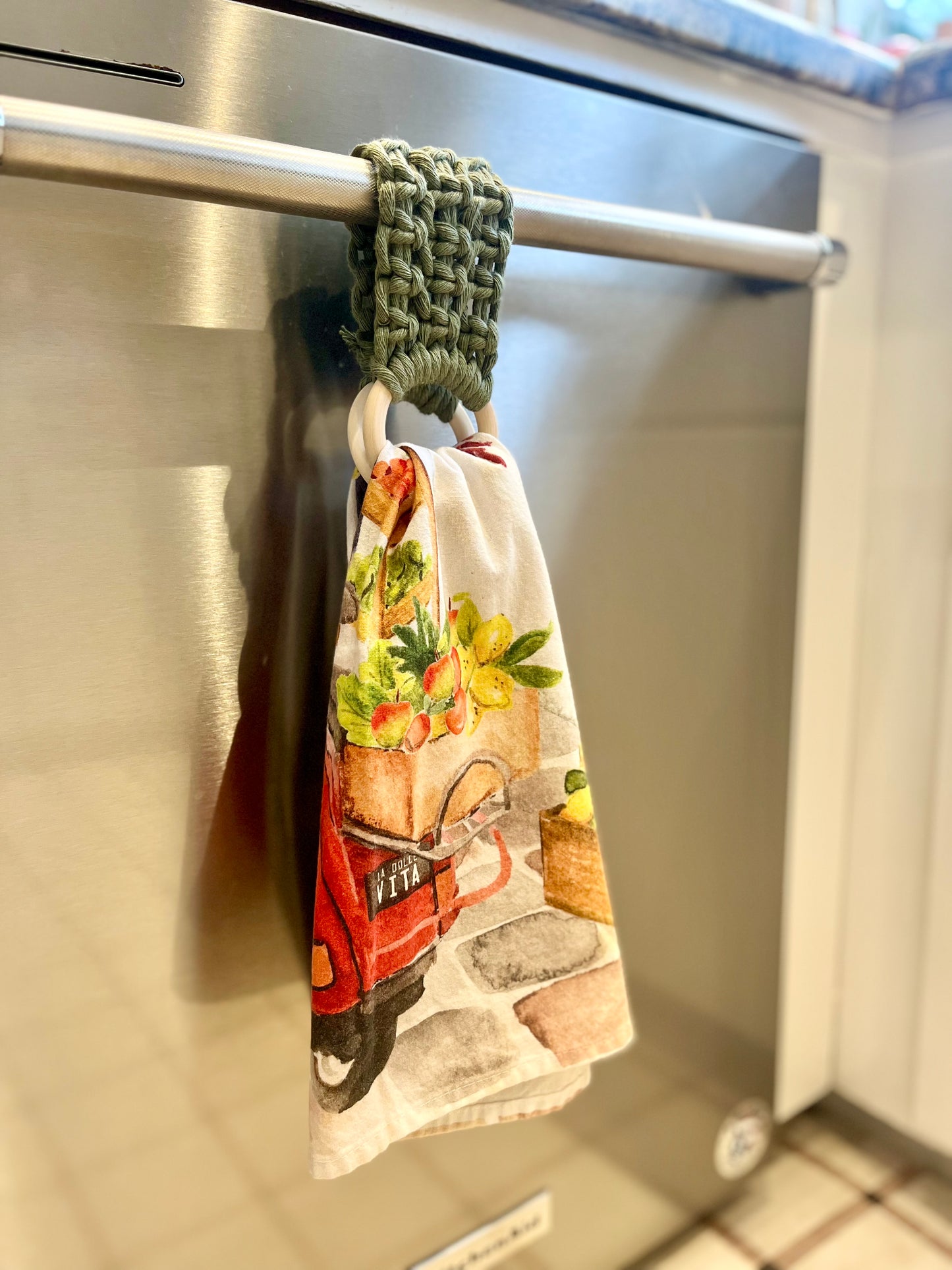 No Slip Macrame Towel Holder