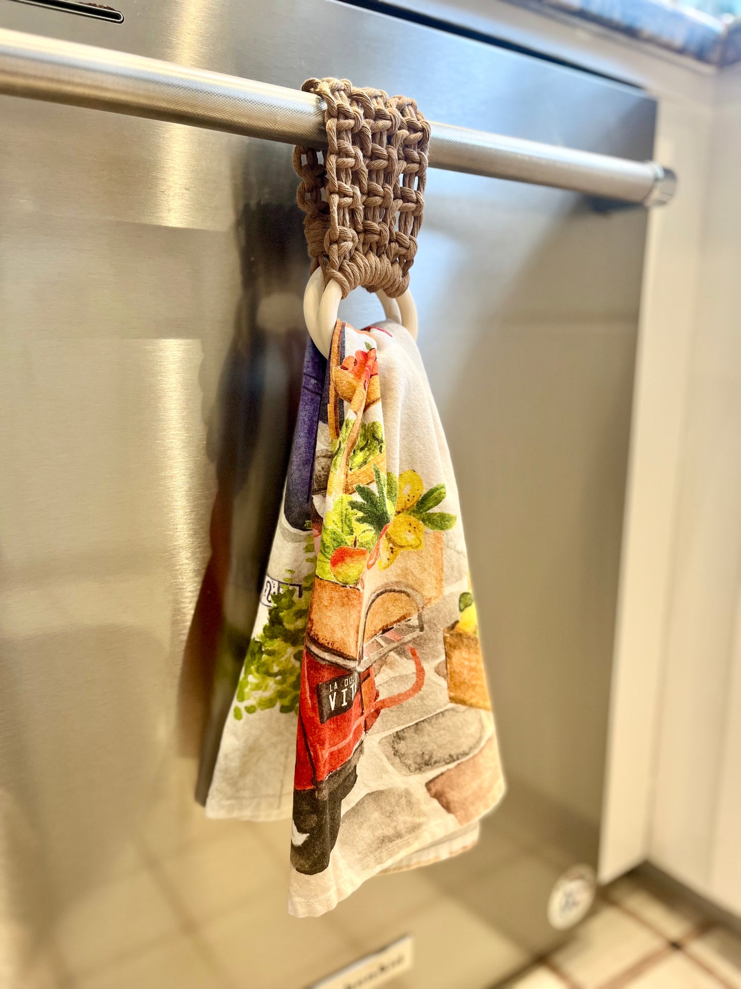 No Slip Macrame Towel Holder